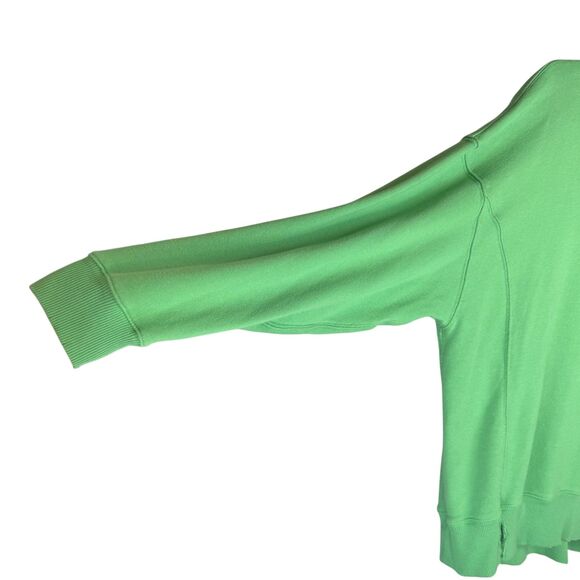 Aerie Green "ski resort" distressed crewneck oversized sweater Size Small - Picture 11 of 14